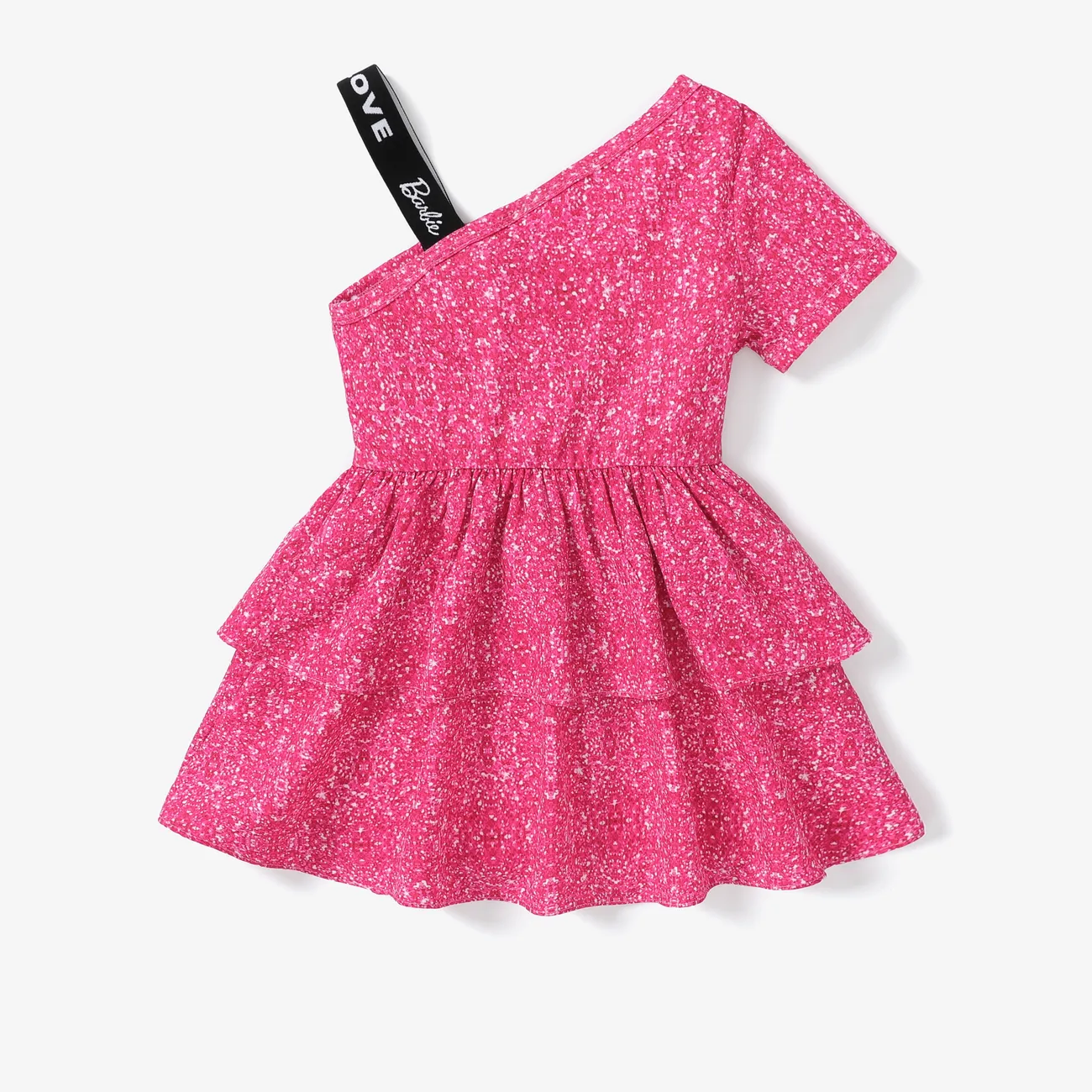 Barbie Toddler/Kid Girl One shouder desgin 多層連衣裙
 粉色的 big image 1