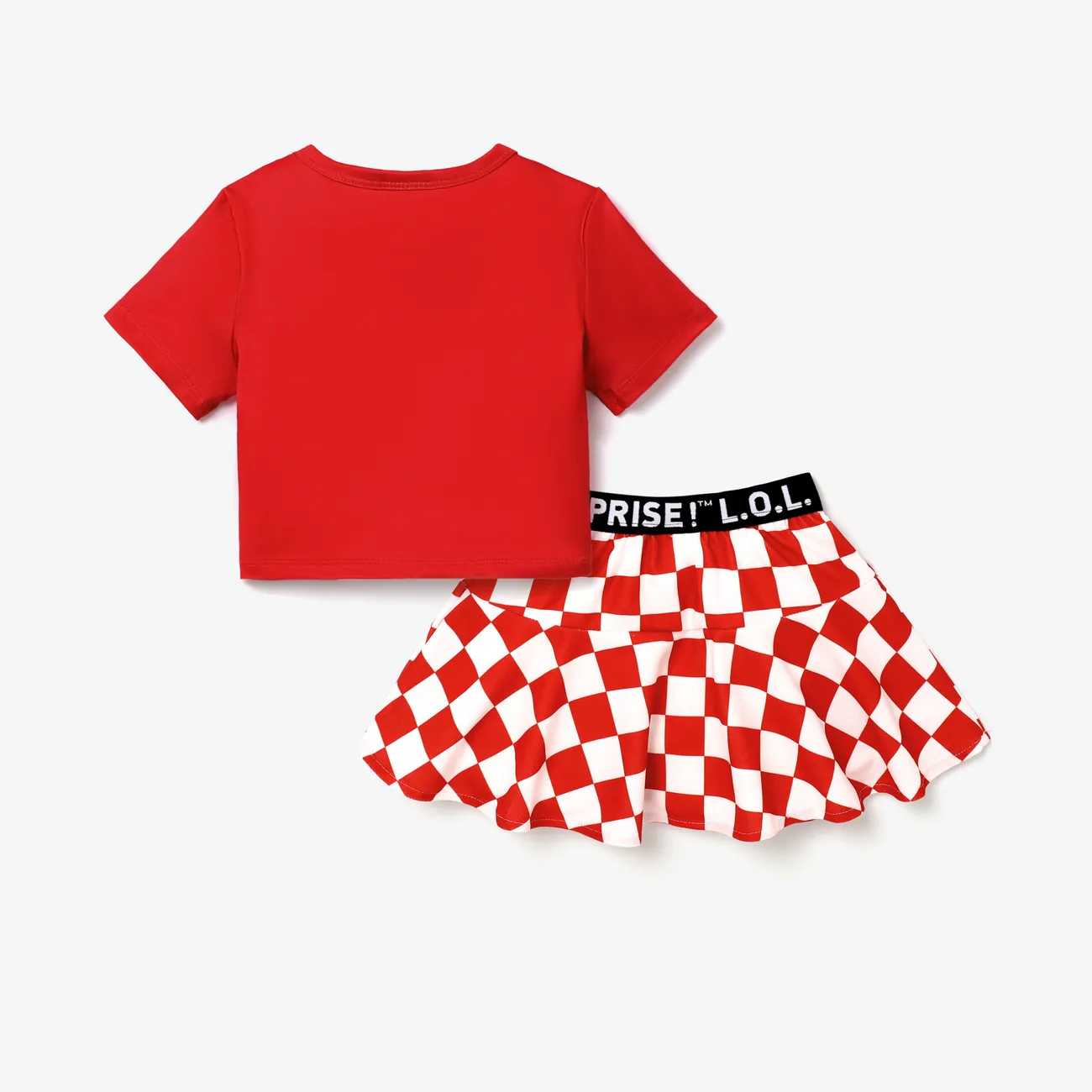L.O.L. SURPRISE! Toddler Girl/Kid Girl Graphic Print Short-sleeve Tee and Skirt REDWHITE big image 1