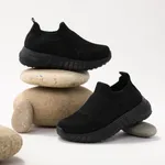Toddler/Kids Girl/Boy Solid Slip-on Non-slip Sporty Shoes Black
