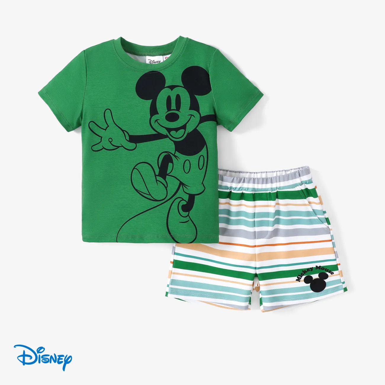 Disney Mickey and Friends 2 unidades Chico Trenza Infantil Conjuntos primavera verde big image 1