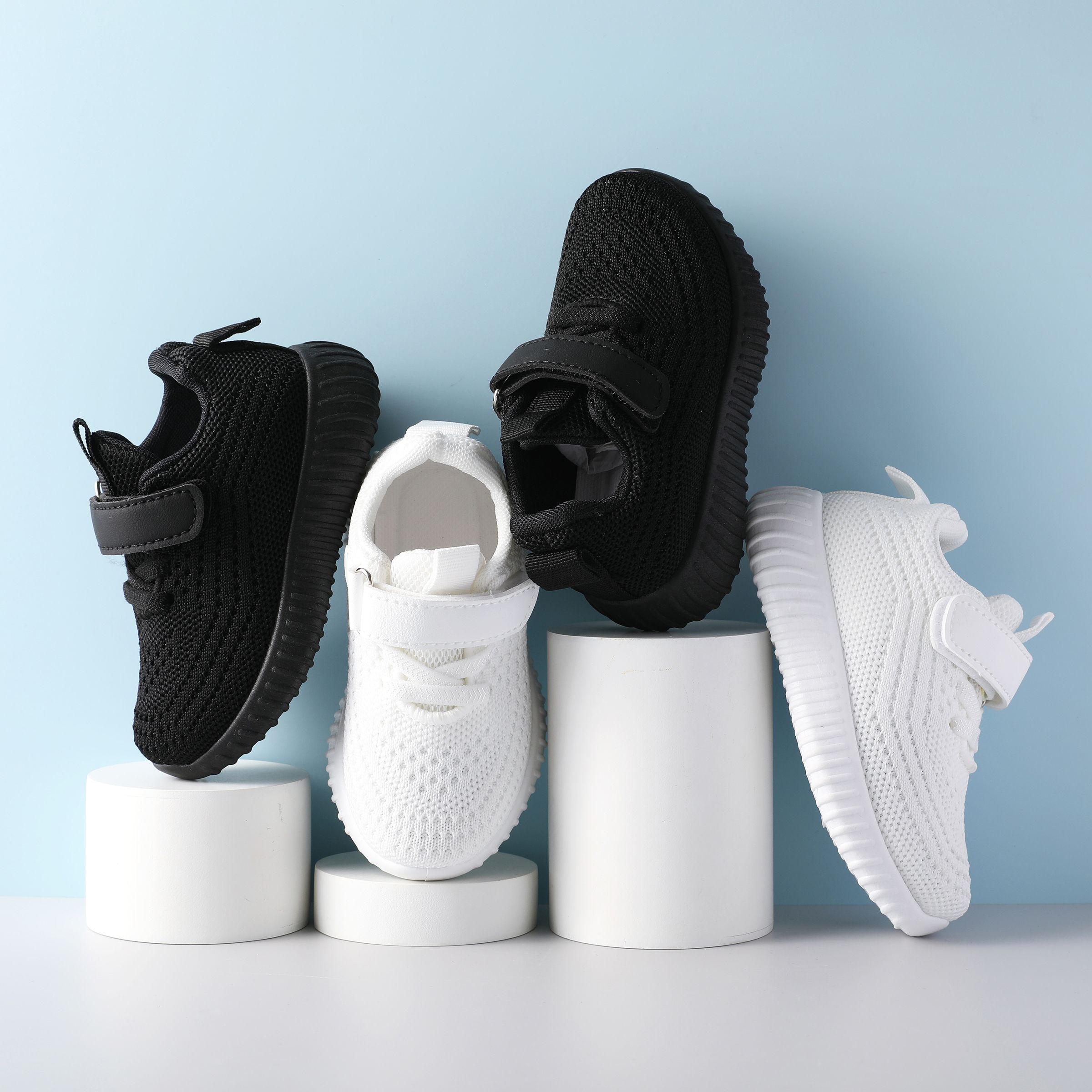 Chaussures De Sport Solides Pour Enfants Avec Fermeture Velcro Pour Tout-petits - Chaussures Pour En