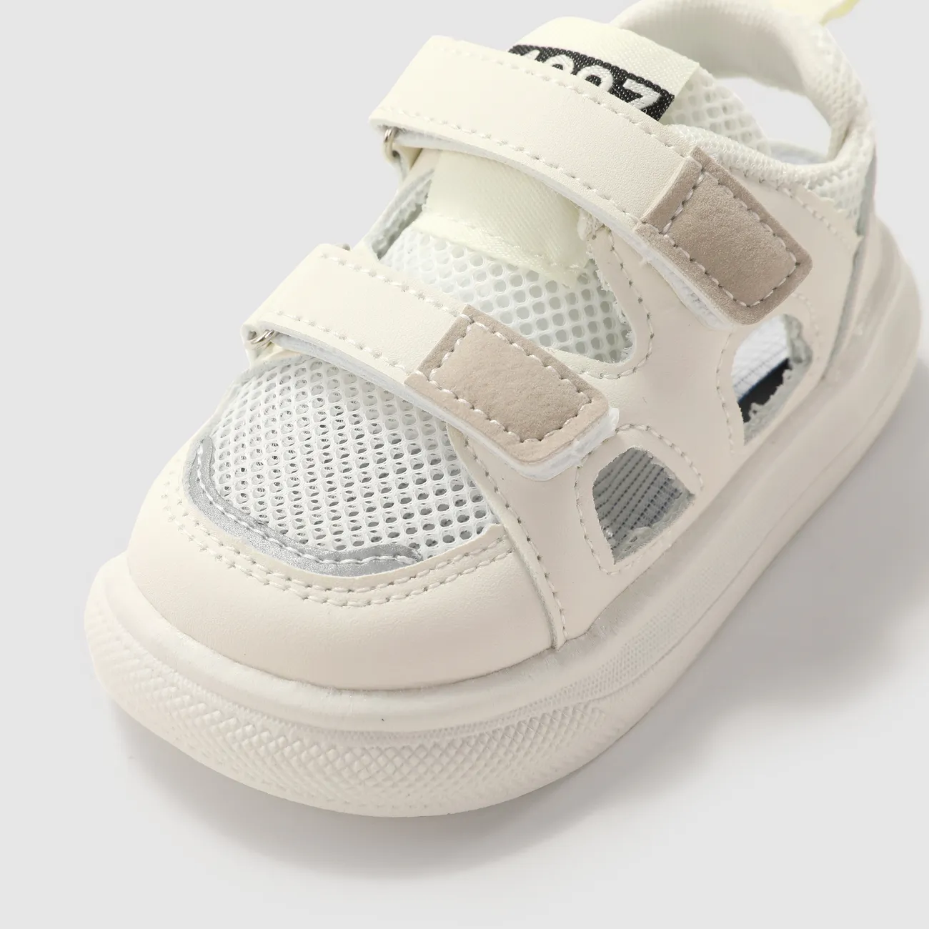 Toddler/Kids Girl/Boy Casual Velcro Hollow Out Mesh Sandals White big image 1