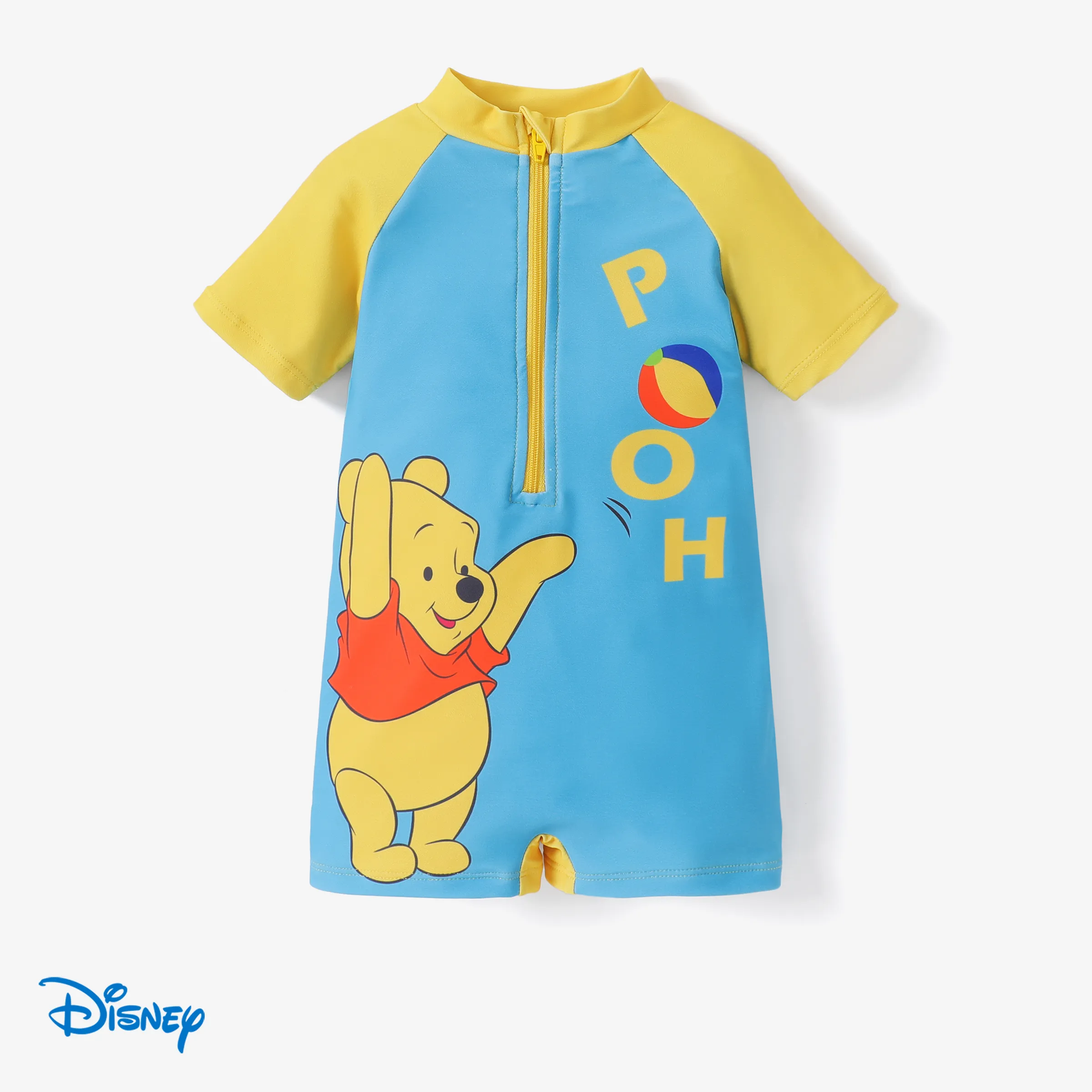 Disney Winnie The Pooh Baby Girl/Boy Character Print Zip Front One Piece Swimsuit