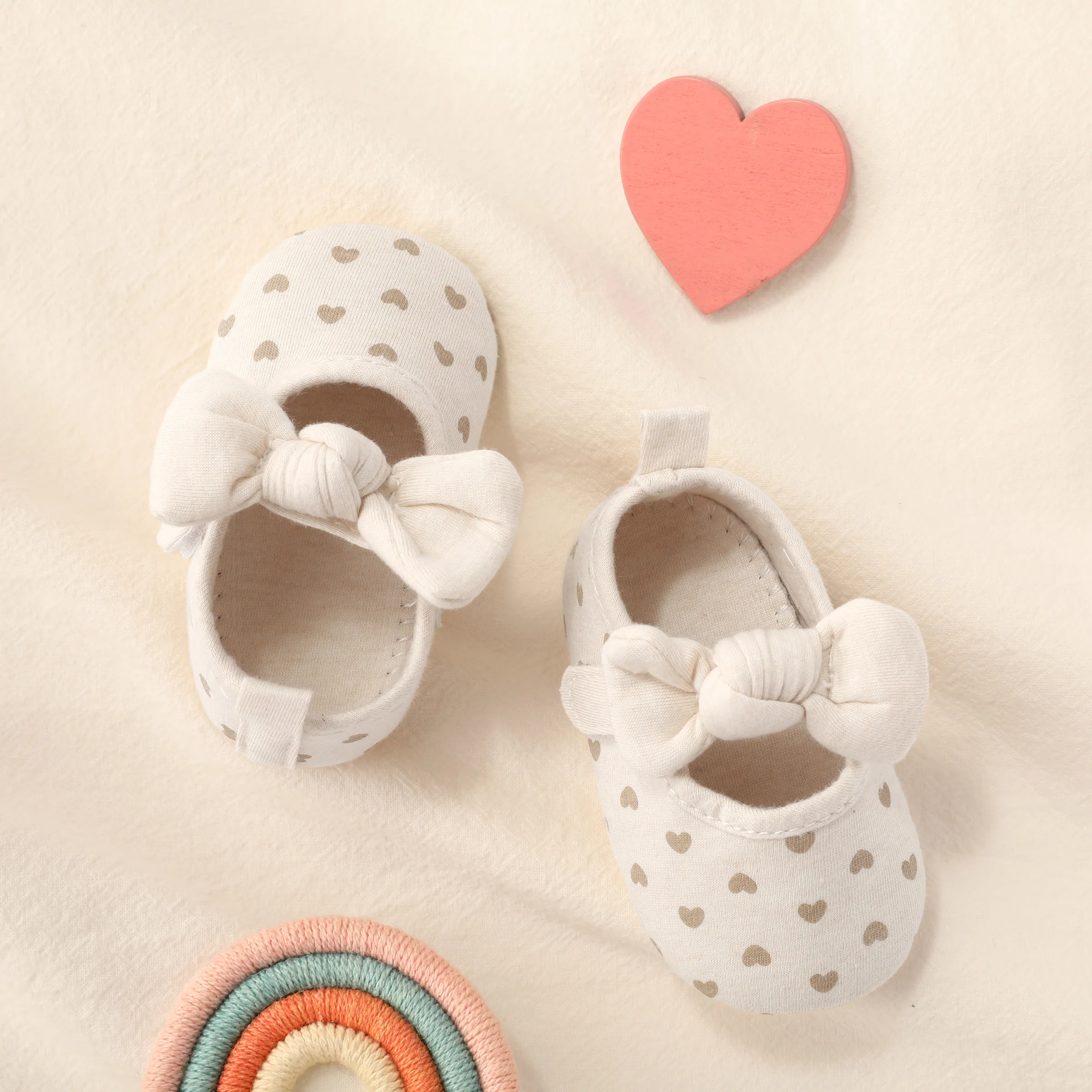 Baby Girl 3D Hyper-Tactile Heart-Shaped Casual Prewalker Shoes