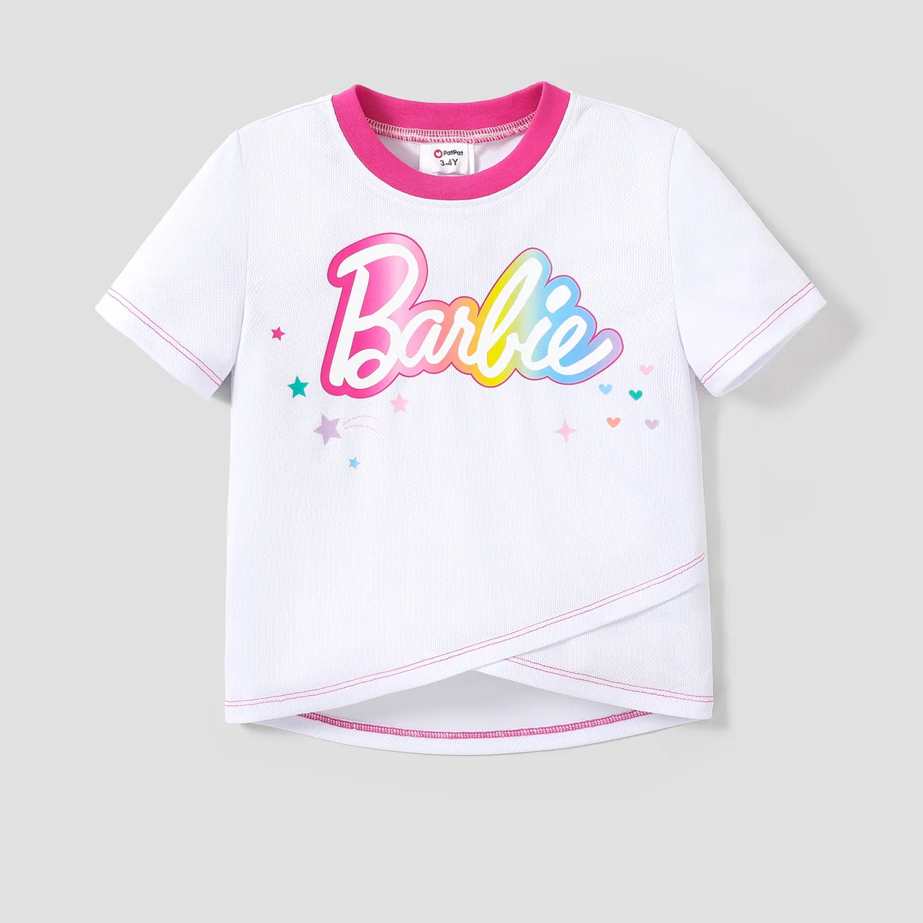 Barbie Dia da Mãe Menina Bainha assimétrica Infantil Conjuntos Branco big image 1