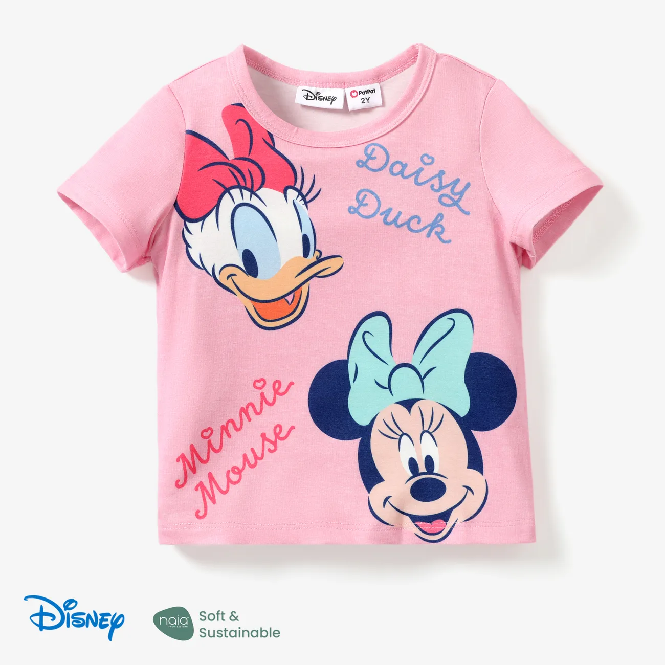 Disney Mickey and Friends Toddler Girl Naia™ Character Print T-shirt
 Pink big image 1