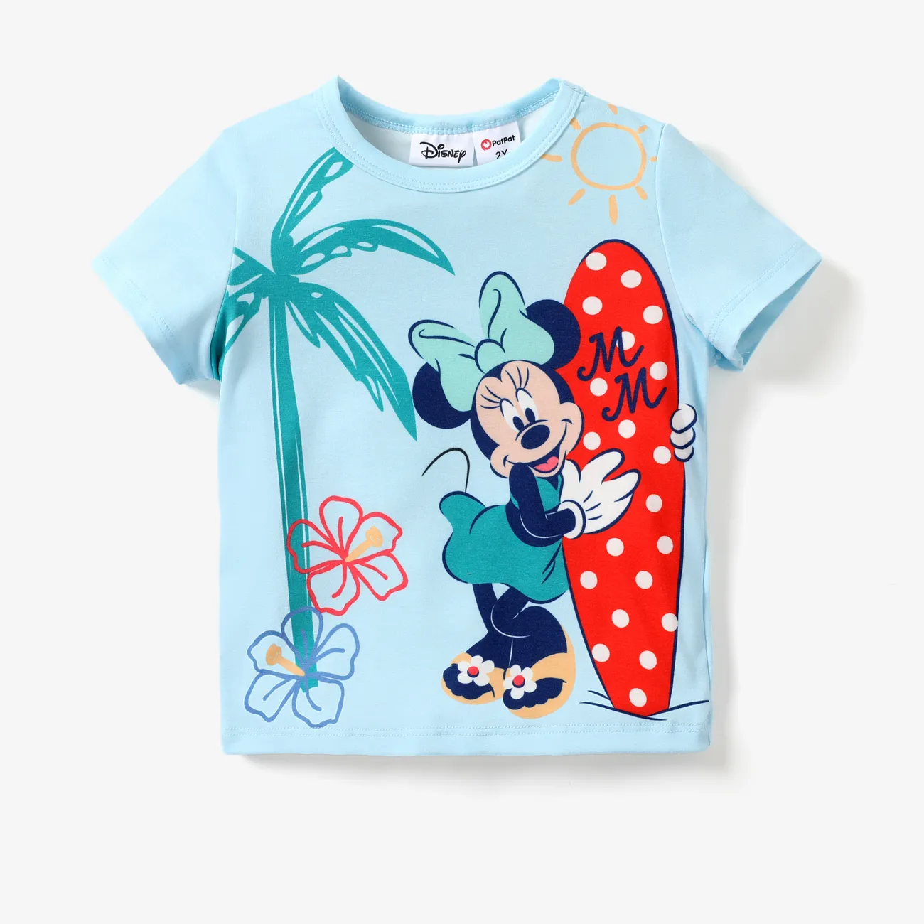 Disney Mickey and Friends Páscoa Criança Menina Infantil Manga curta T-shirts Azul big image 1