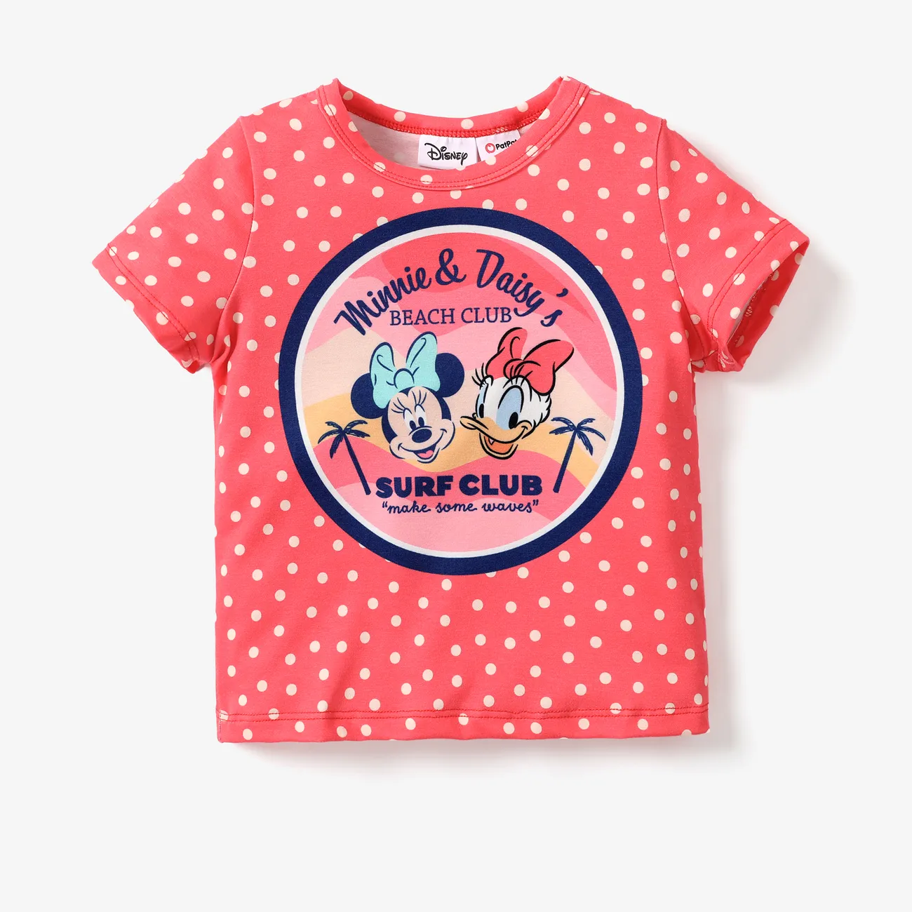 Disney Mickey and Friends Páscoa Criança Menina Infantil Manga curta T-shirts Vermelho big image 1