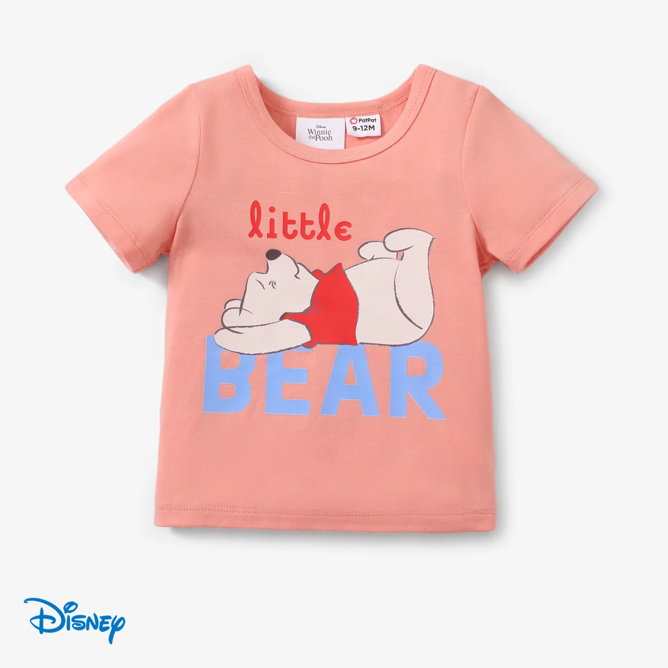 Disney Winnie the Pooh 1pc Camiseta Bebé Niño/Bebé Niña o Pantalones con tirantes Checkerboard polvo de color naranja big image 1