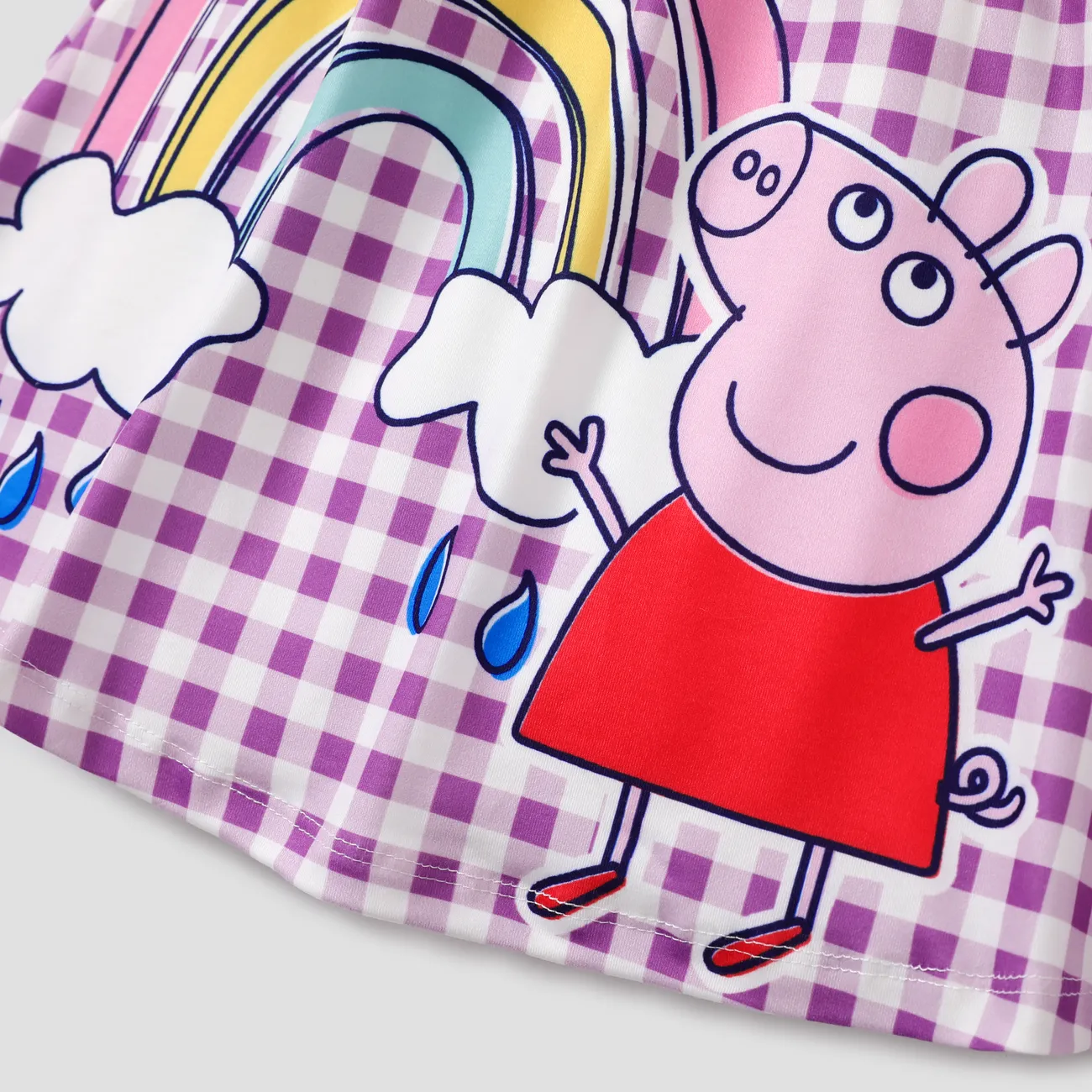Peppa Pig Ostern Kleinkinder Mädchen Weiter Ausschnitt Kindlich Kleider lila big image 1