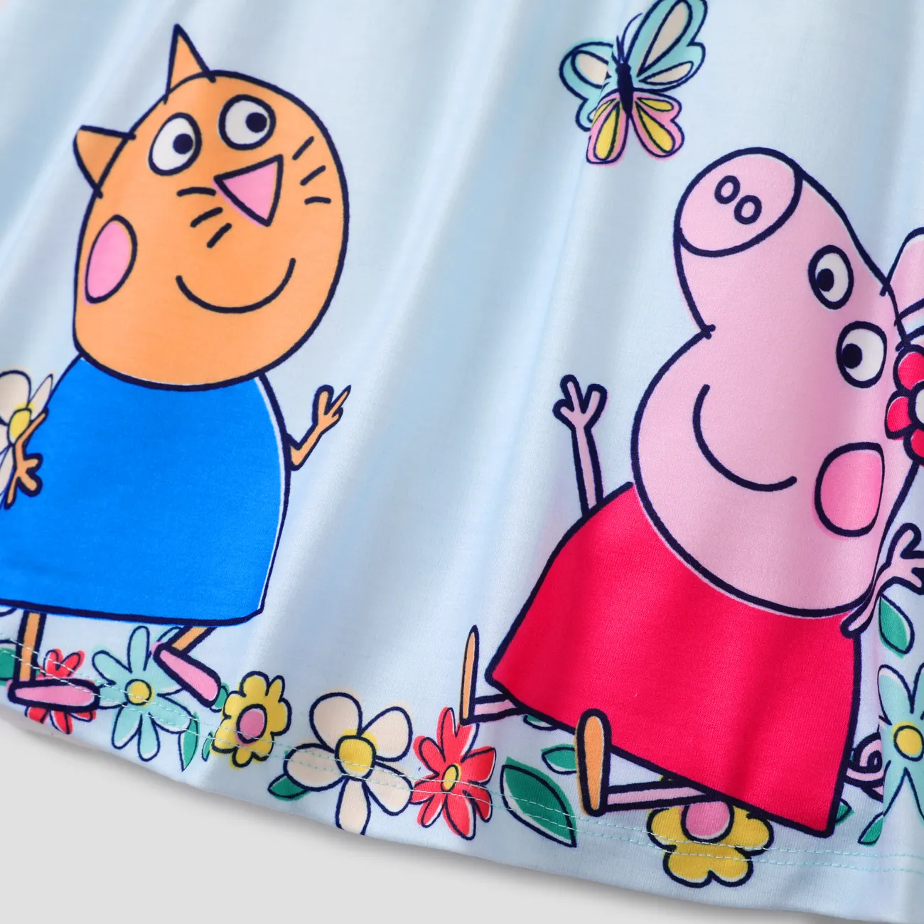 Peppa Pig Ostern Kleinkinder Mädchen Weiter Ausschnitt Kindlich Kleider blau big image 1