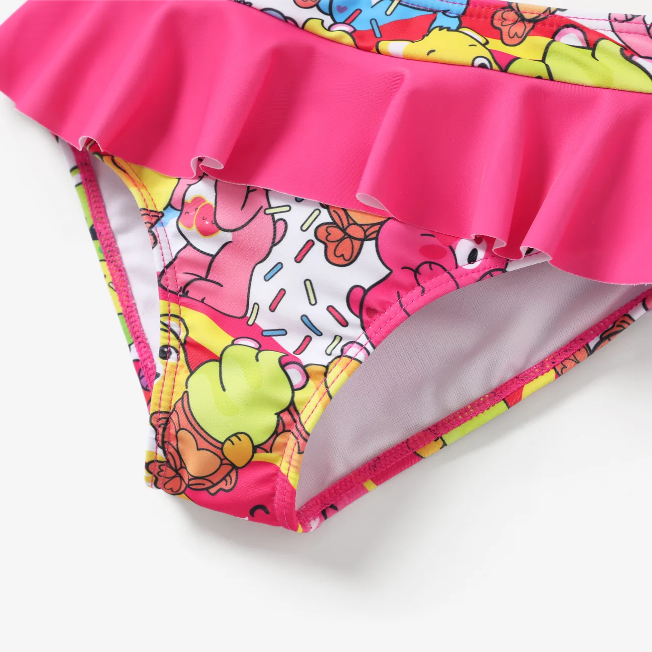 Gli Orsetti del Cuore Unisex A spalle scoperte Infantile Orso Costumi da Bagno rosa big image 1