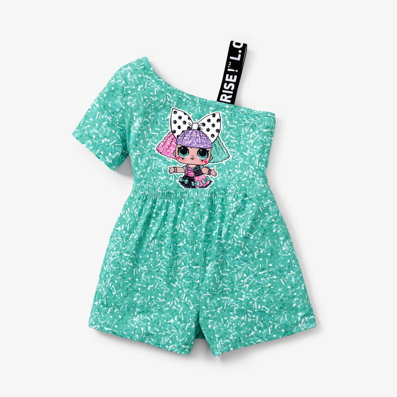 L.O.L. SURPRISE! Toddler Girl/Kid Girl Off-shoulder jumpsuit
 Green big image 1