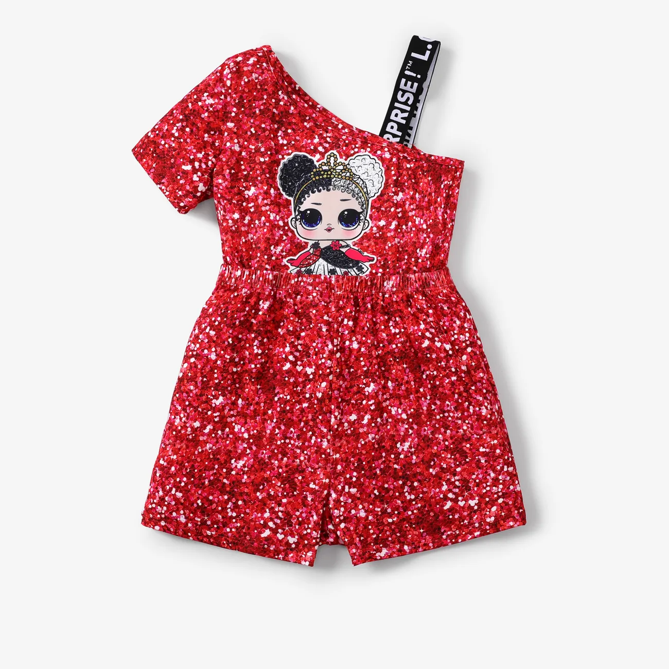 L.O.L. SURPRISE! Toddler Girl/Kid Girl Off-shoulder jumpsuit
 Red big image 1