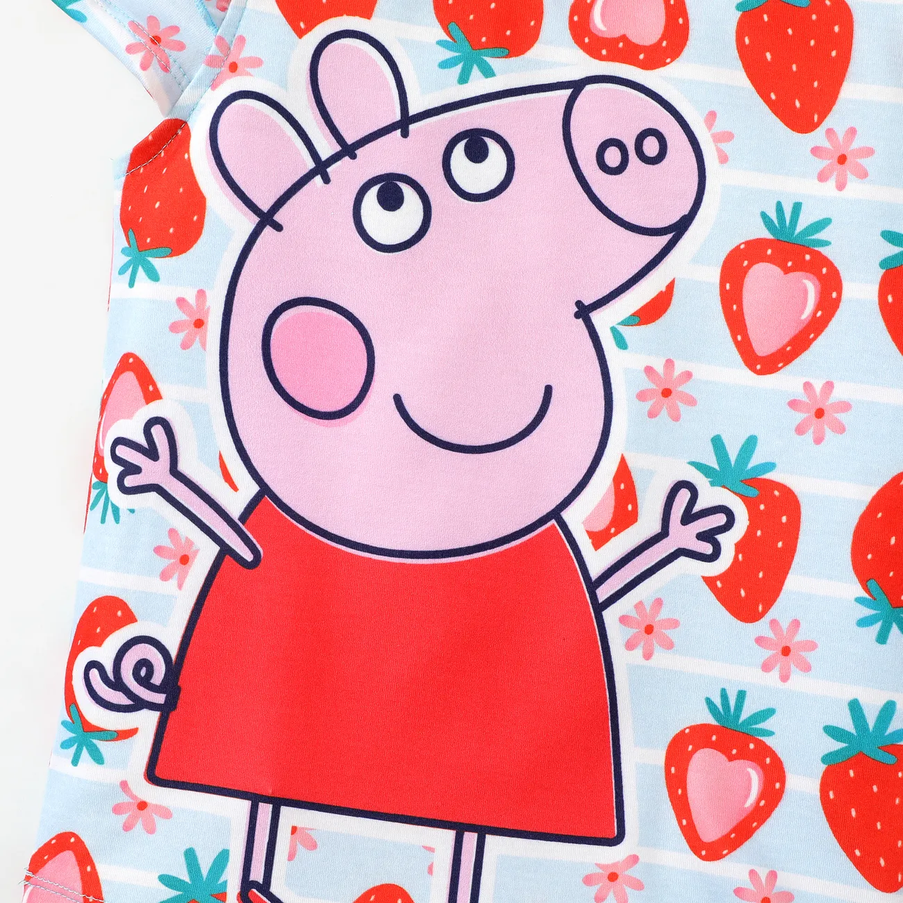 Peppa Pig 2 Stück Kleinkinder Mädchen Knöpfe Kindlich T-Shirt-Sets rot big image 1
