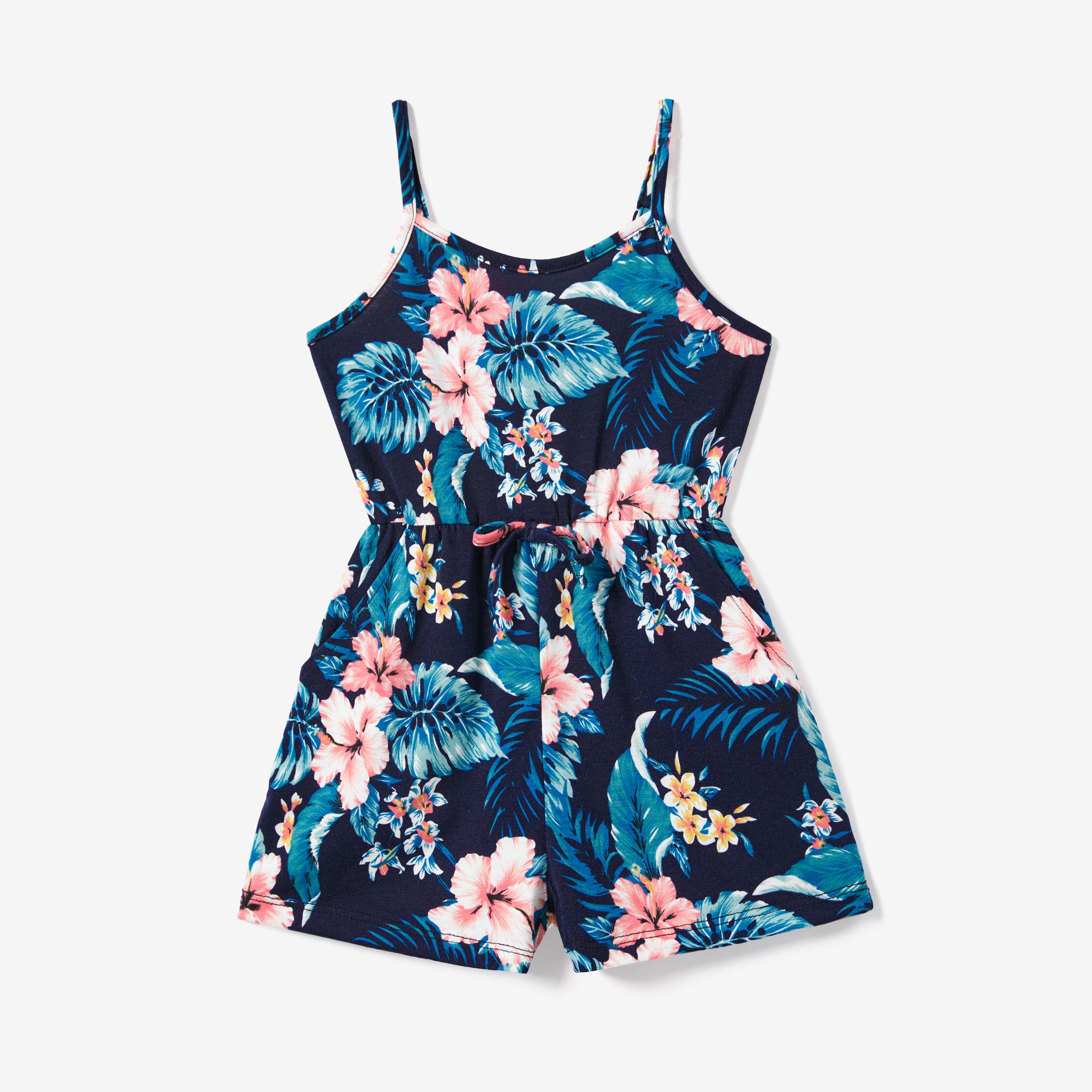 

Mommy and Me Allover Floral Printed Romper with Pockets