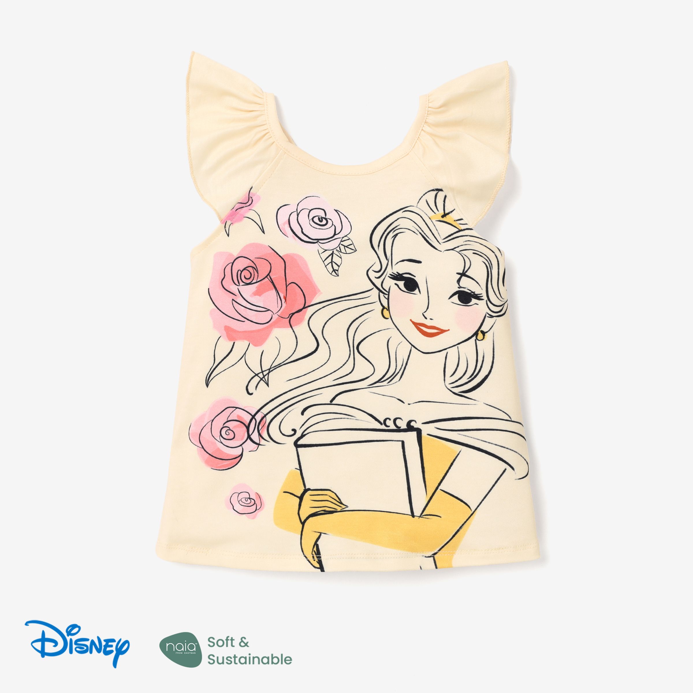 Disney Princess Toddler Girls Flutter Sleeve Naiaâ¢ Character Print Top