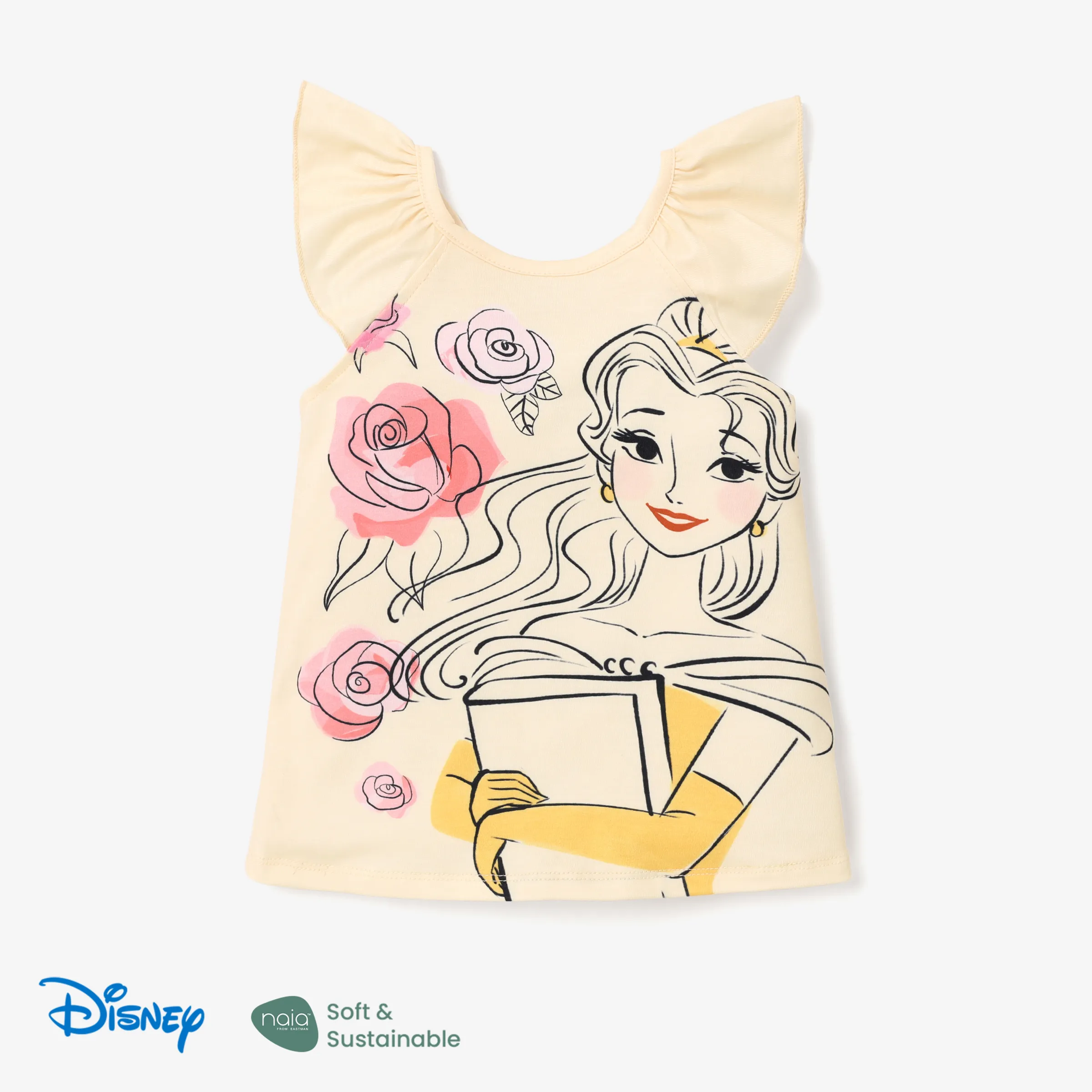 

Disney princess Toddler Girls Flutter Sleeve Naia™ Character Print Top