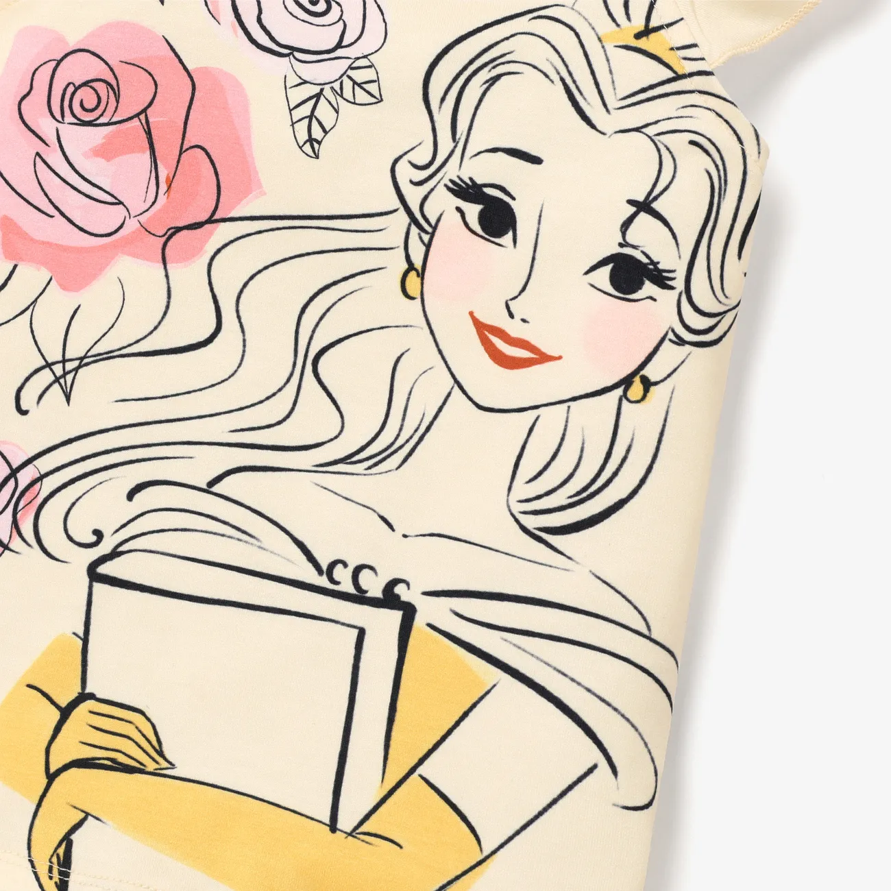 Disney princess Toddler Girls Flutter Sleeve Naia™ Character Print Top Yellow big image 1