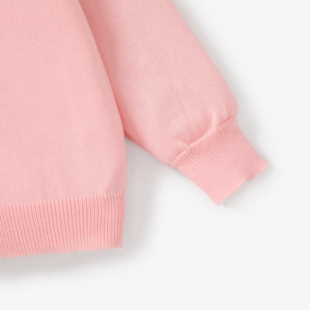 Toddler Girl Button Design Sweater Pink big image 1