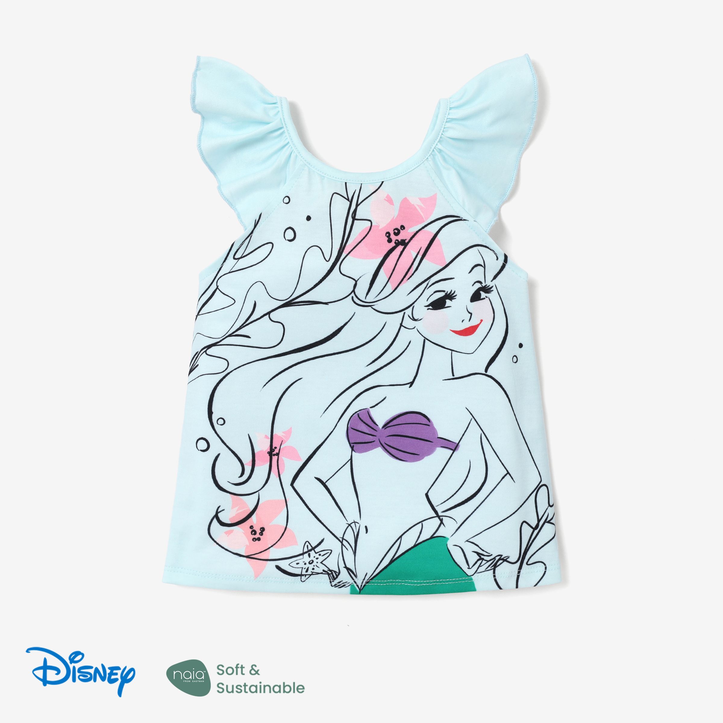 Disney Princess Toddler Girls Flutter Sleeve Naiaâ¢ Character Print Top