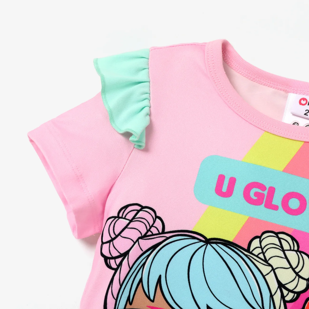 L.O.L. SURPRISE! toddler Girl Graphic Print ruffled dress Pink big image 1