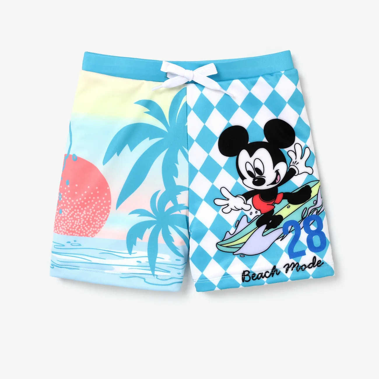 Disney Mickey and Friends 1pc Toddler Boy Plant print Swimming trunks
 Green big image 1