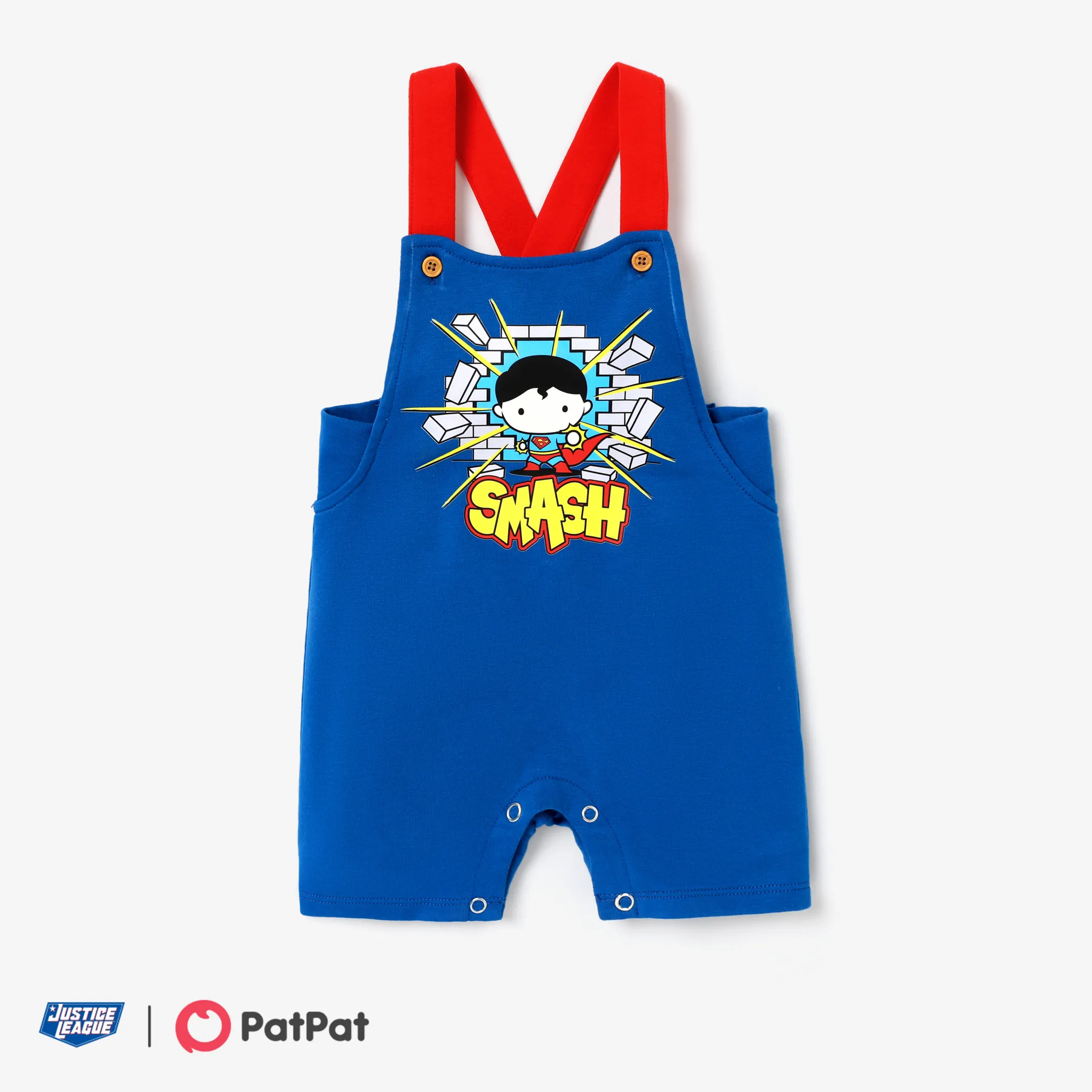 Liga de la Justicia 1pc Baby Boys Character Print Camiseta/Mono Azul