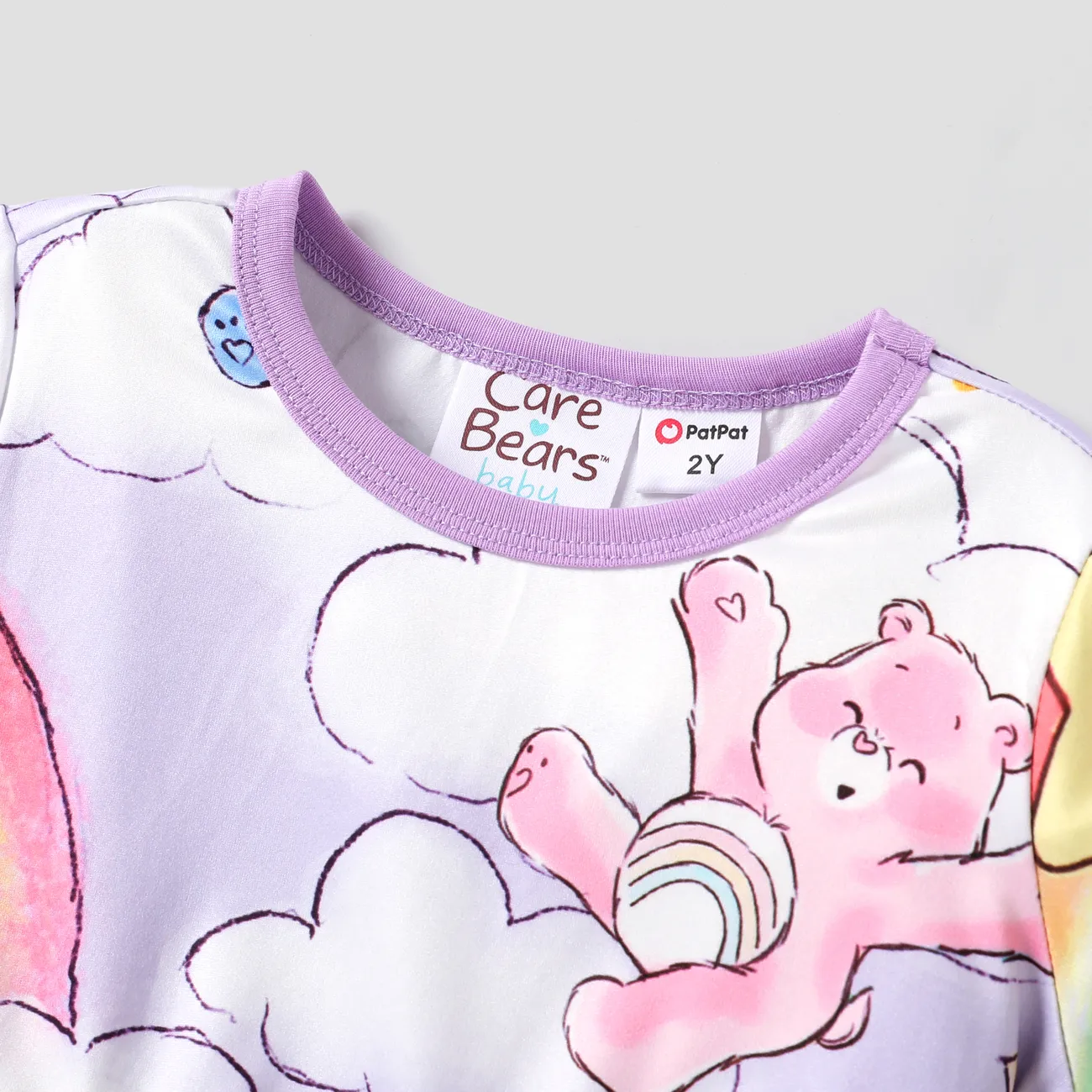 Care Bears Toddler Girl Character Print Dress Purple big image 1