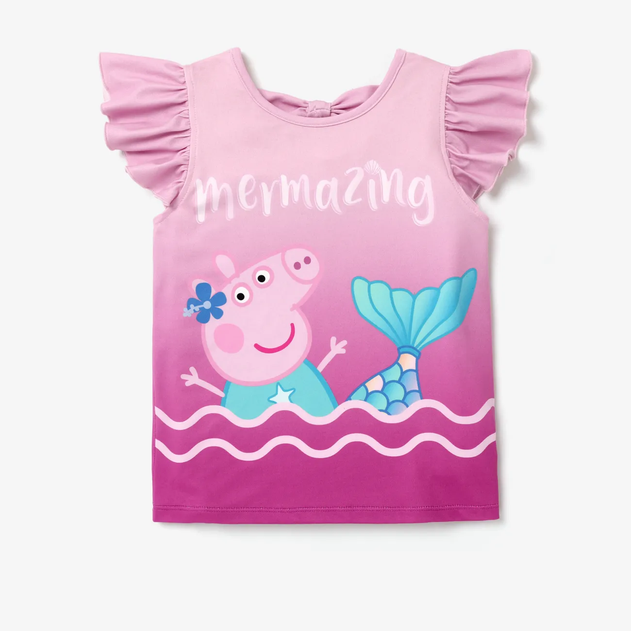 Peppa Pig 1pc Toddler Girls Character Print Ruffled-Sleeve T-Shirt
 Pink big image 1