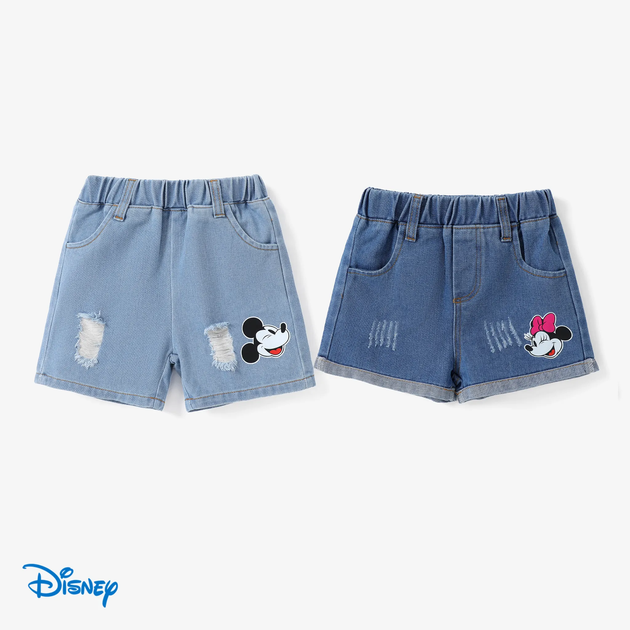 

Disney Mickey and Friends Toddler Girl /Toddler Boy Tye-dyed Tee or printed denim shorts