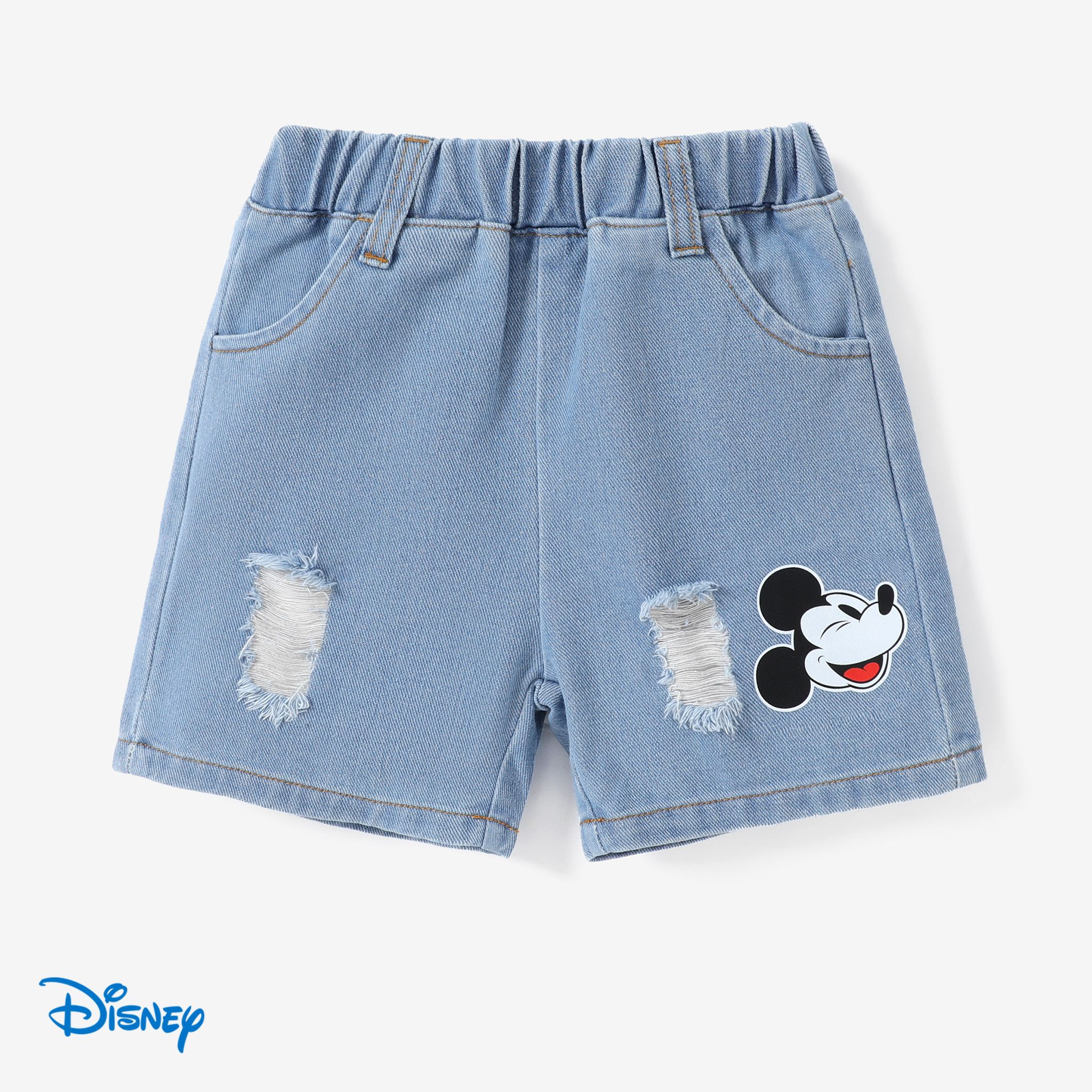 Disney Mickey And Friends Toddler Girl /Toddler Boy Tye-dyed Tee Or Printed Denim Shorts