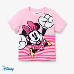Disney Mickey and Friends 1pc Toddler/Kid Girl/Boy Character Tyedyed/Stripe/Colorful Print Naia™ Short-sleeve Tee Light Pink