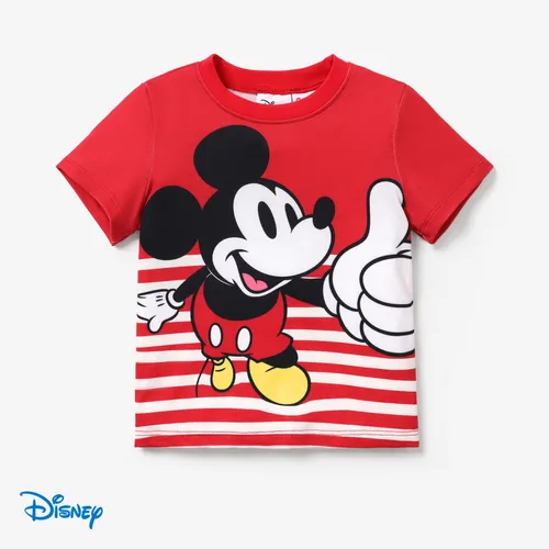 Disney Mickey and Minnie kid boy/girl character pattern round neck T-shirt