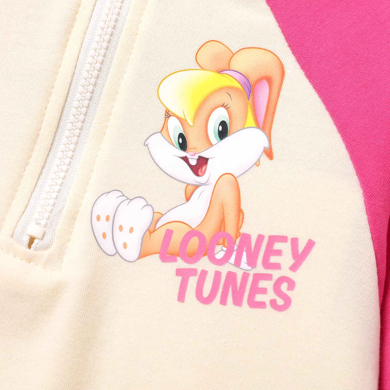 Looney Tunes Pascua Niño pequeño Unisex Costura de tela Infantil Sudadera Rosado big image 1
