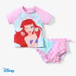 Disney Princess ملابس سباحة 2 - 6 سنوات حريمي حافة كشكشة شخصيات زهري