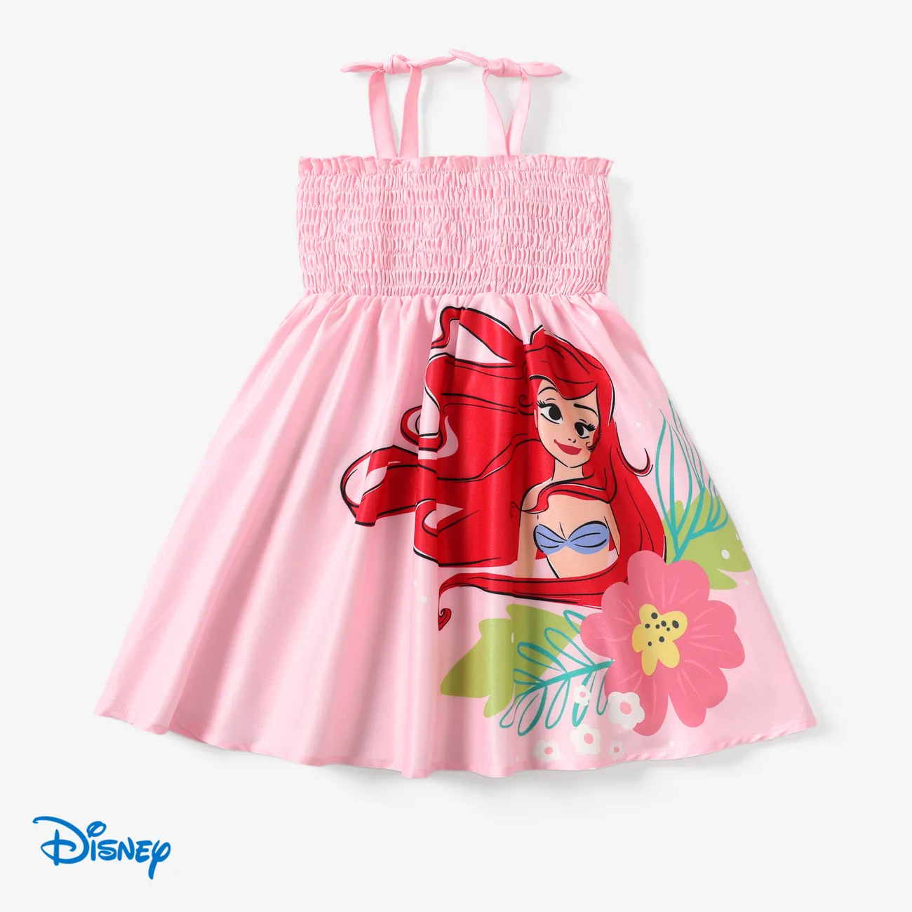 Disney Princess Niño pequeño Chica Punto fruncido Infantil Vestidos Rosado big image 1