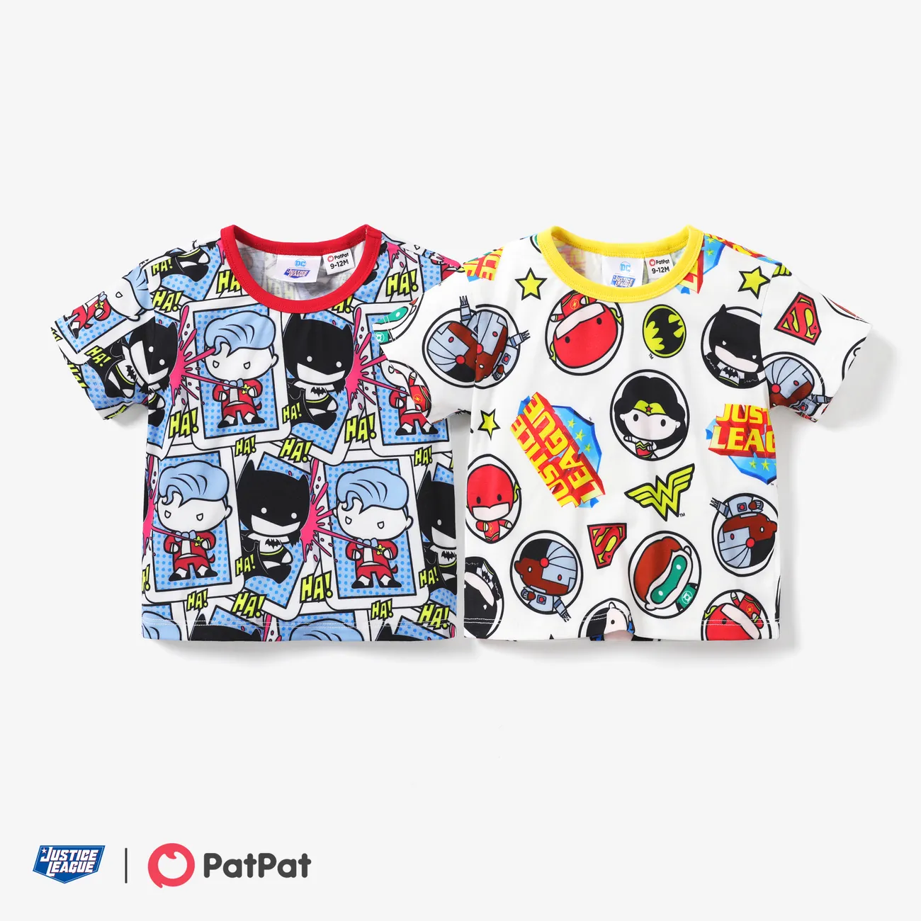 Justice League 1pc Baby Jungen Charakter kurzärmeliges T-Shirt/Overall
 weiß big image 1