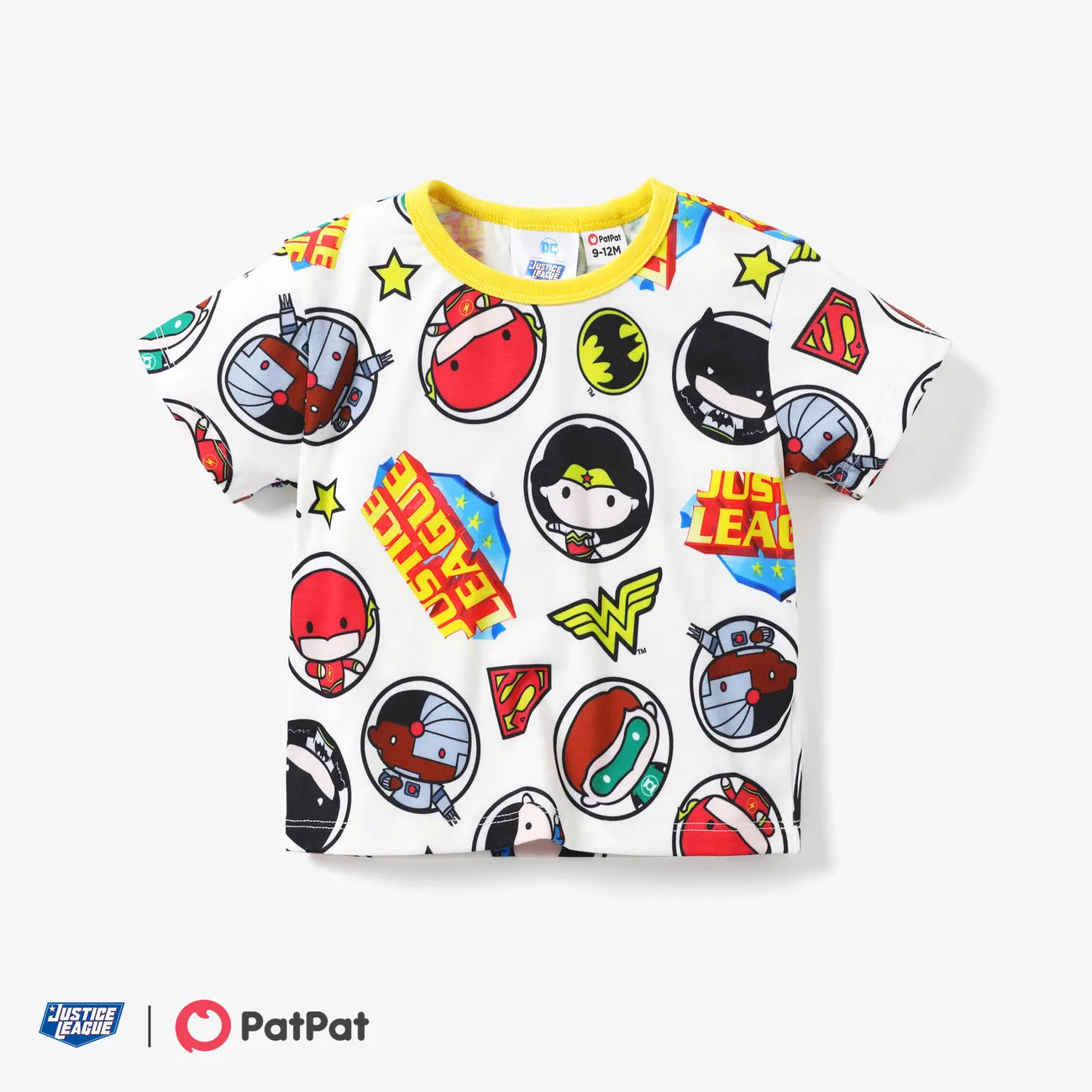 Justice League 1pc Baby Boys Character Print T-shirt/Overalls

 White big image 1