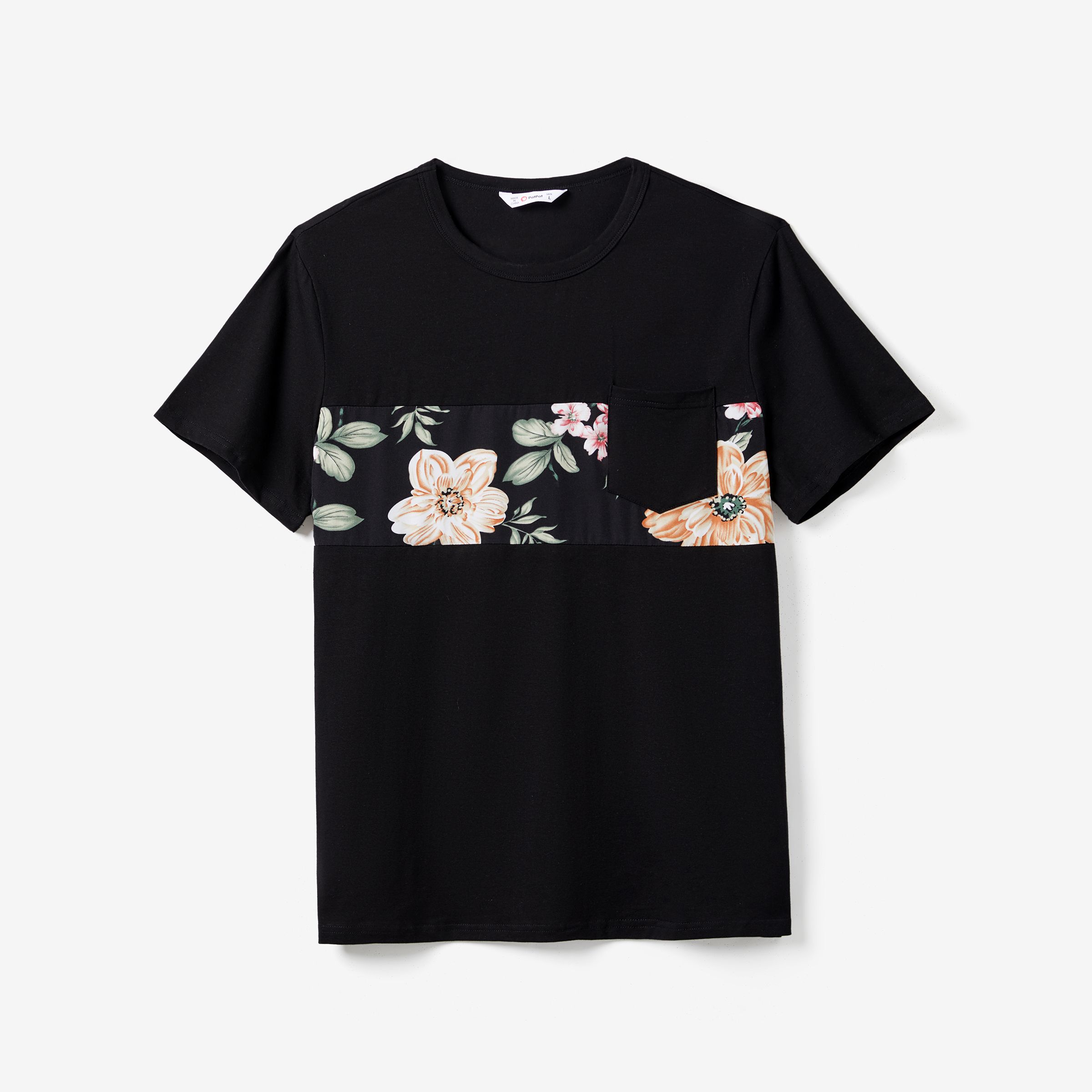 

Family Matching Floral Panel T-shirt and Allover Large Floral Strap Dress Sets