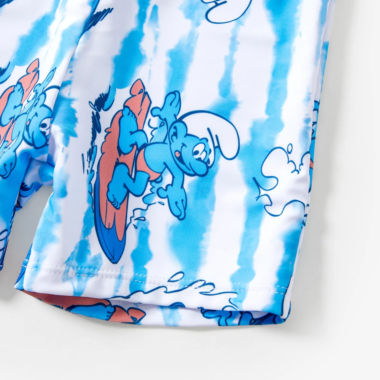 Smurfs Family Matching Graphic Stripe Pattern Swimsuit/swimming trunks Colorful big image 1