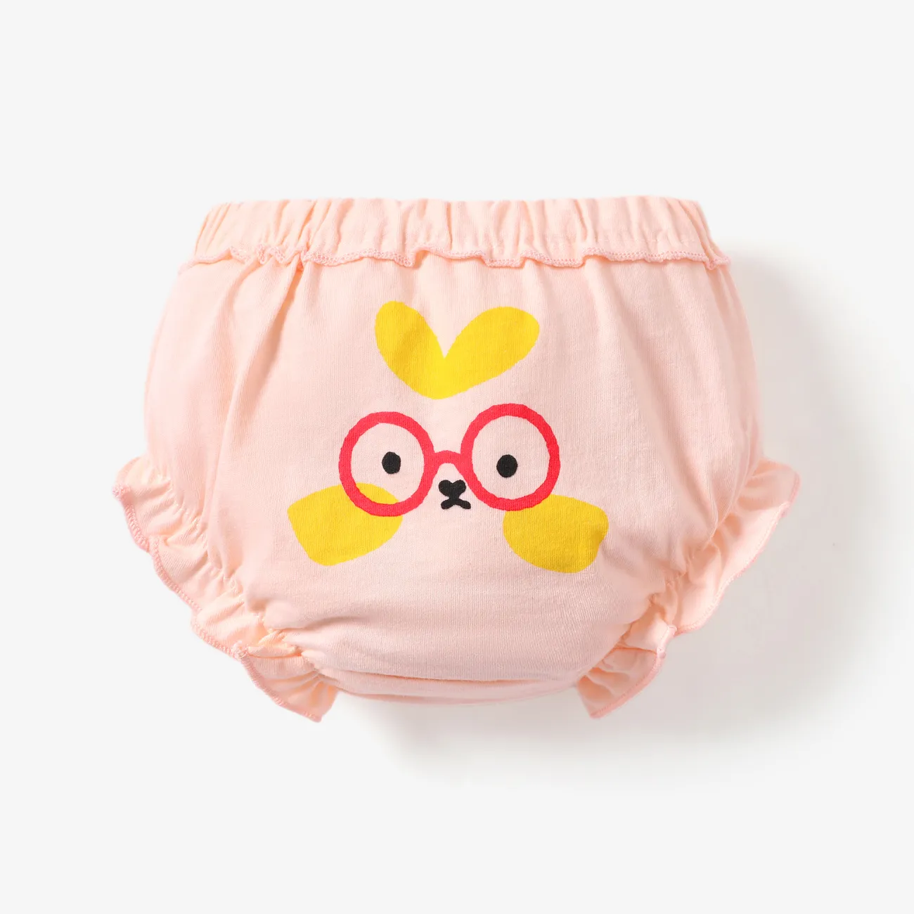 Childlike Expression Unisex Cotton Underwear Set Pink big image 1