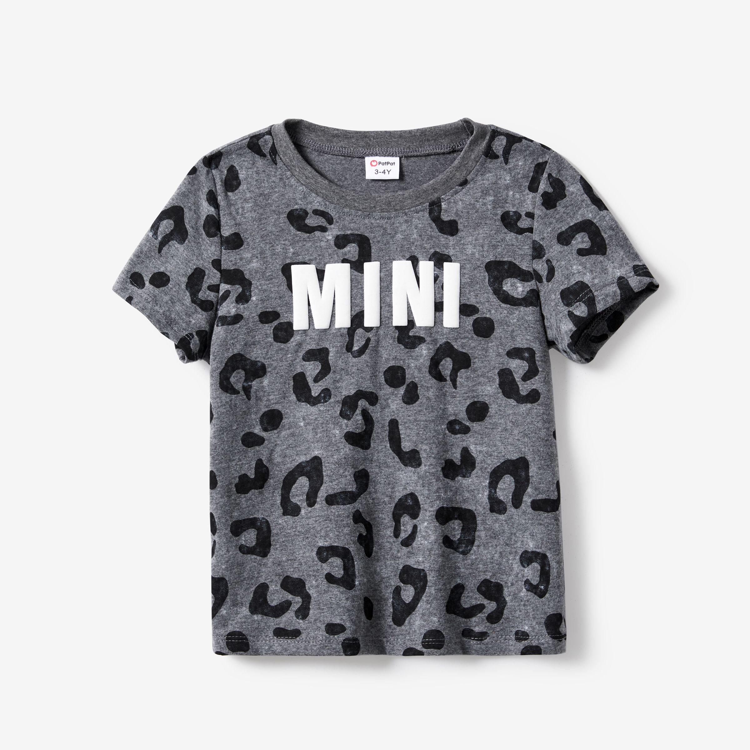 Family Matching Leopard-Print T-shirt And Jersey Tank Dress Sets
