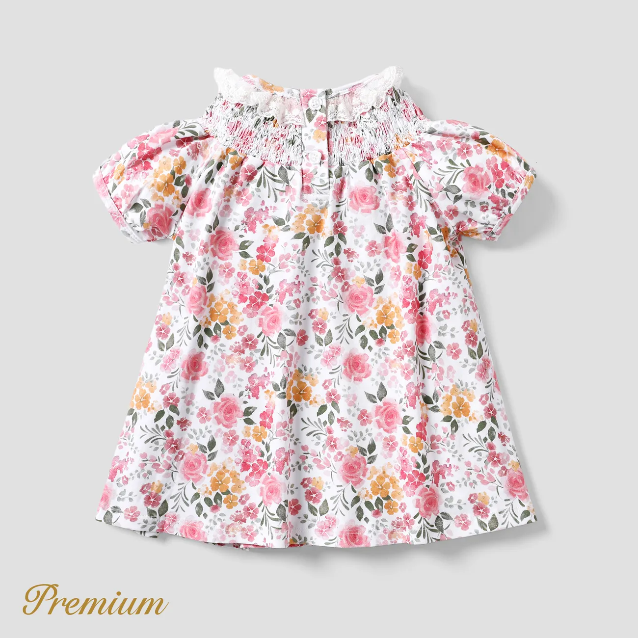 Bebé / niña pequeña Vacaciones vestido elegante fruncido para niñas multicolor big image 1