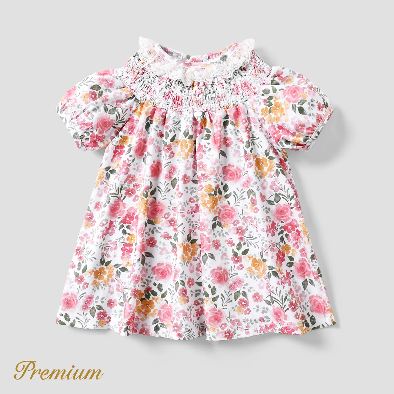 Baby/Kleinkind Mädchen Urlaub gesmoktes elegantes Kleid für Mädchen Mehrfarben big image 1