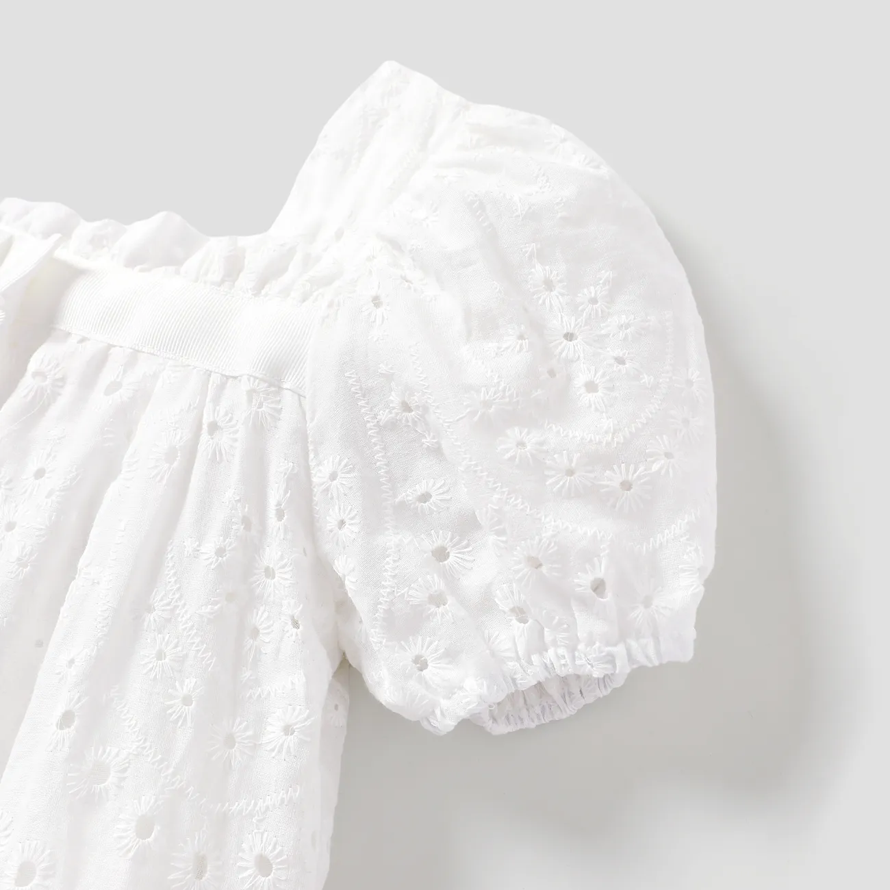 Toddler/Kid Girl Elegant Cotton Dress White big image 1