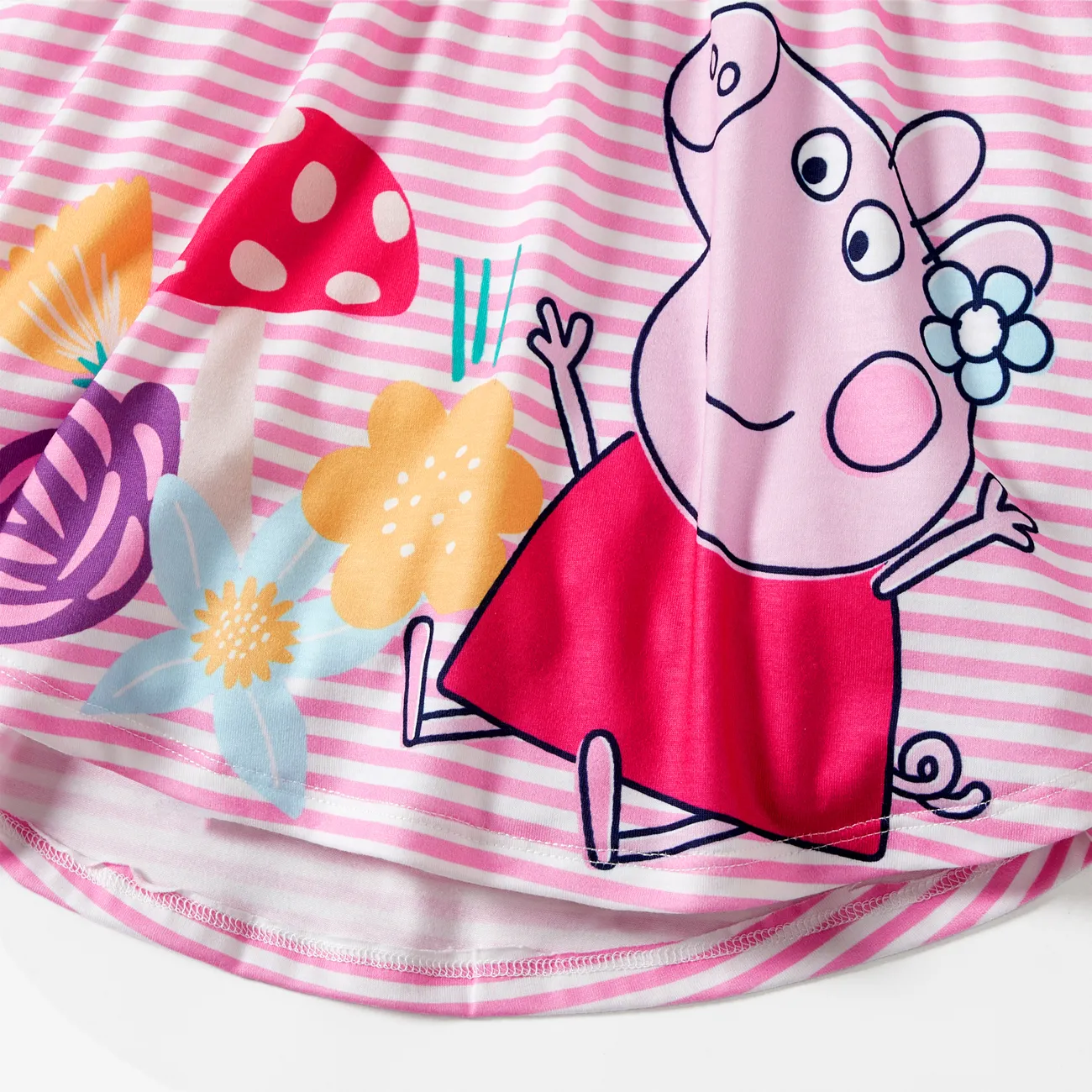 Peppa Pig Ostern Kleinkinder Mädchen Unregelmäßiger Saum Kindlich Kleider rosa big image 1