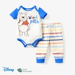 Disney Winnie the Pooh Baby Boy 2pcs Naia™ Character Print Romper and Stripes Pants Set Multi-color