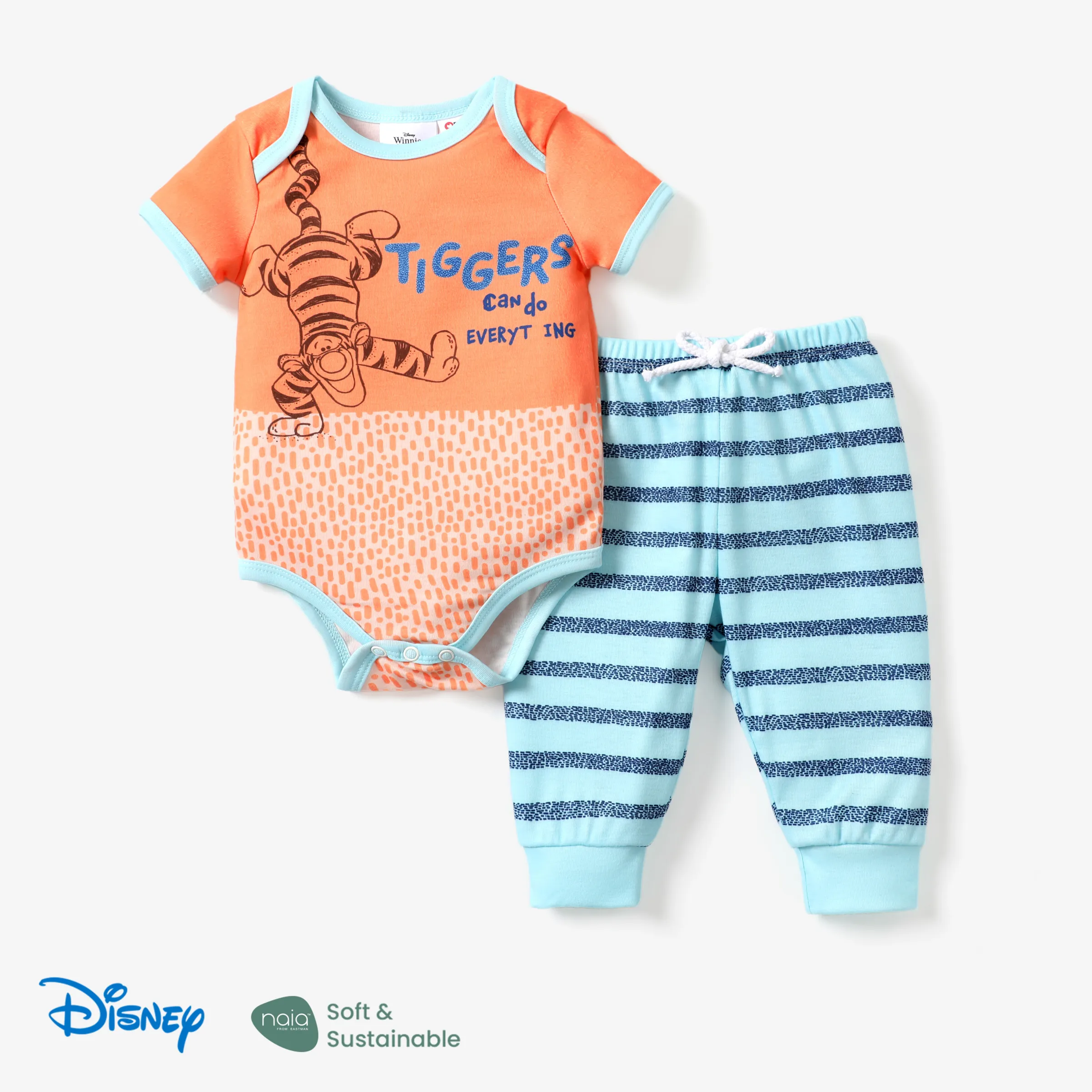 

Disney Winnie the Pooh Baby Boy 2pcs Naia™ Character Print Romper and Stripes Pants Set