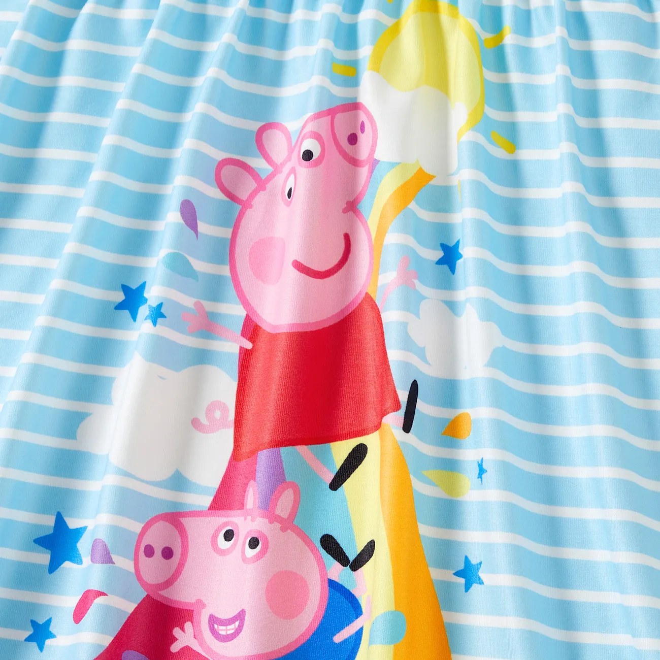 Peppa Pig Kleinkinder Mädchen Rüschenrand Kindlich Kleider blau big image 1